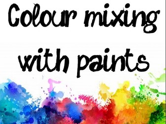 Colour mixing with paint techniques cards