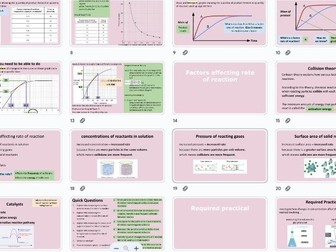 GCSE Revision: C6 Rate and Extent of Chemical Change
