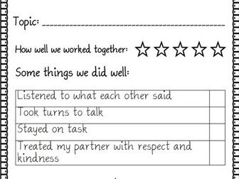 Talking Partners Review - Listening and Talking Self-Assessment