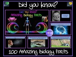100 Amazing Biology Facts PowerPoint Presentation - Ideal for Biology Week