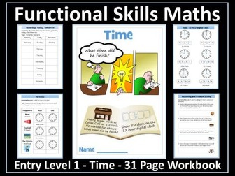 Functional Skills Maths - Entry Level 1 - Time