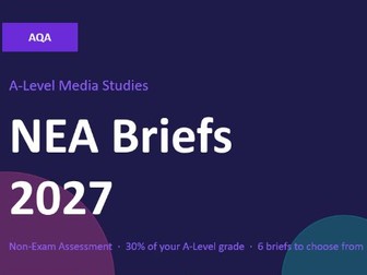 A-Level Media Studies NEA 2027 Launch Presentation - AQA (Briefs 1-6)