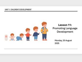 AAQ Early Childhood Development Unit 1 - Promoting Language Development D2.3