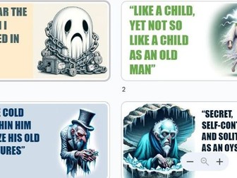 A Christmas Carol POSTERS OR FLASHCARDS Stave One and Two