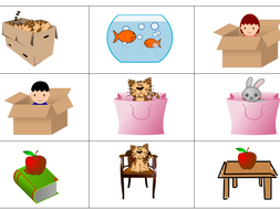 In, On or Under Sorting Activity by sueburnage | Teaching Resources