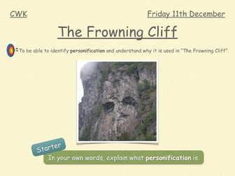 "The Frowning Cliff" by Herbert Asquith - Sea Themed Poetry, KS3 English