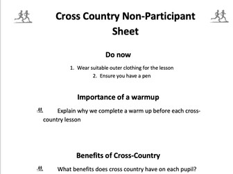 Cross Country Non-Participating Worksheet