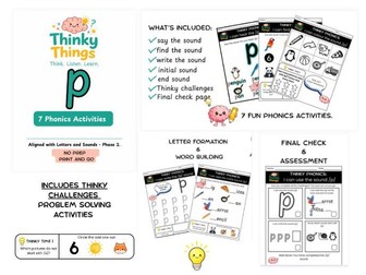 Letter P  Phonics Booklet