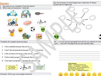Dynamo 2 Module 3 TV shows - opinions and reasons