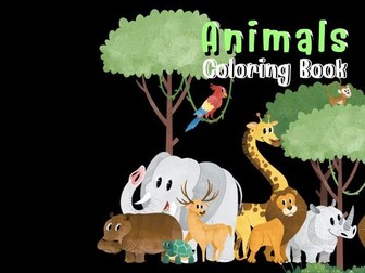 Animals Coloring Book For Toddler.