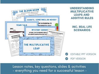 Additive & Multiplicative Patterns | Ratio | Lesson Notes, Slides & Activities