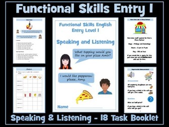 English Functional Skills Entry Level 1 Speaking and Listening - 35 Page Task Book