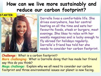 Sustainability - Carbon Footprints
