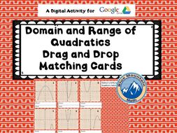 Domain and Range of Quadratics Digital Activity