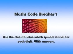 Maths Code Breaker Worksheet | Teaching Resources