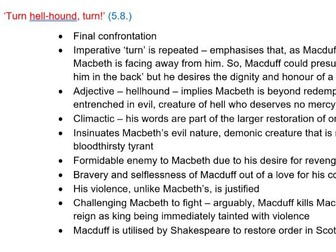 Macbeth Key Quotation Analysis