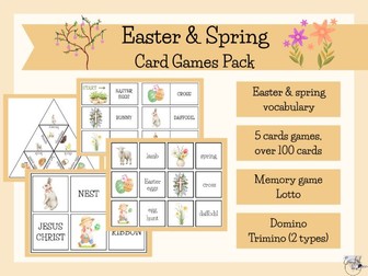 Easter & Spring card games pack (EFL/ESL)