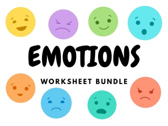 Emotion 3 Worksheets Combo Bundle - Faces, Feelings