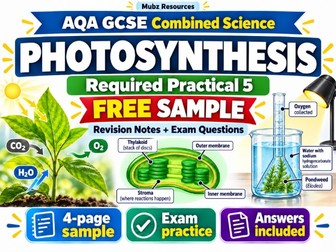 FREE AQA GCSE Photosynthesis Required Practical