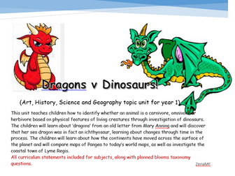 Dragons v Dinosaurs! Ks1 topic & science