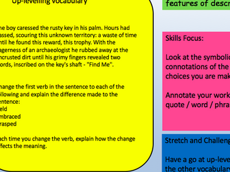 Narrative Writing Unit - Over 200 slides for NW for C1SB EDUQAS but can be used for any KS