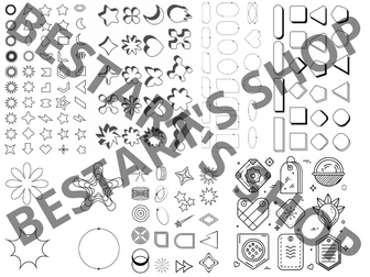 Geometric Shape Pattern Chart – Visual Symbol Set for Design and Analysis