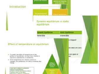 Chemical Equilibrium: Interactive Presentation