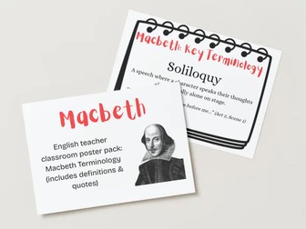 Macbeth Terminology Classroom Posters