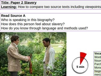 AQA Paper 2 Slavery scaffolded