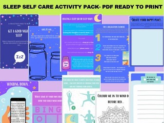 Sleep Self Care Activity Pack