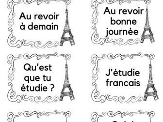 French question and answer cards year 3