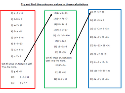 an algebra worksheet for year 6 1 teaching resources