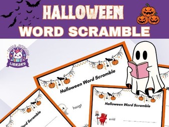 Halloween Vocabulary Adventure: Word Scramble Puzzle Game