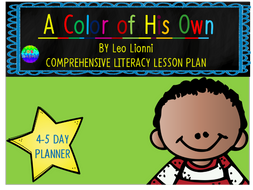 a color of his own by leo lionni 4 5 day lesson plan by rageth