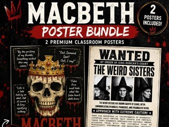 Macbeth Classroom Poster Bundle | 2 Premium GCSE English Displays