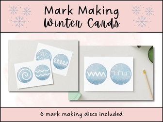 Winter Mark Making Cards for Early Writing