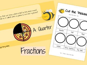FRACTIONS: Year 1 (FULL LESSON PACK) - Buzzy's Merry Maths