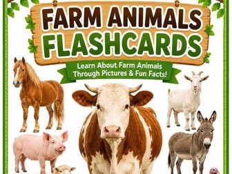 Farm Animals Flashcards 20 Printable Animal Cards with Fun Facts