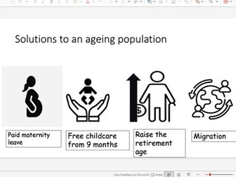 Revision lesson GCSE Geography Ageing population