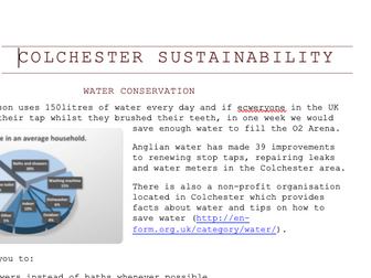 Geography Colchester Sustainability
