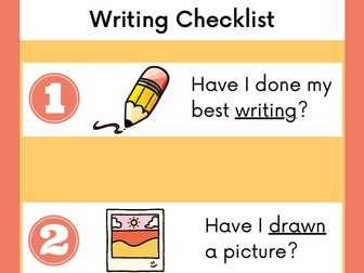 Infant/Kindergarten/Key Stage 1 Writing Checklist