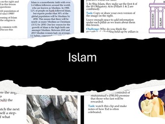RE - Islam- 10 lesson unit - KS3