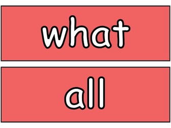 RWI Set 2 Red Words Flashcards