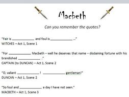 Macbeth - key quotes