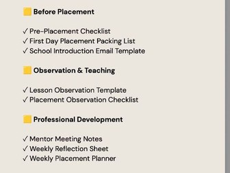 PGCE Placement Planner Bundle | Trainee Teacher Organiser (Digital Download)