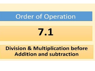 Order of Operation Year 7