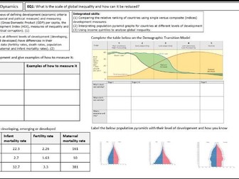 Edexcel B GCSE Geography Revision Booklet Exam Questions Paper1 Topic 2 Development India case study
