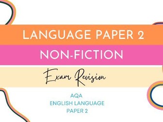 English Language Paper 2 Exam Revision Booklet (AQA)