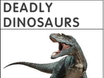 Dinosaur Information Text for KS1 with Contents, Index, Glossary and Comprehension Questions.