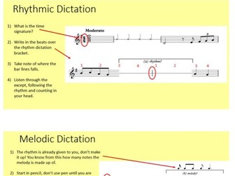 GCSE Music Dictation Lesson Resources